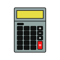 Wall Mural - Calculator vector, Digital marketing line style icon editable stroke on white background