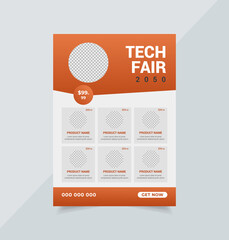 Wall Mural - product promotion poster flyer template, product sale flyer poster leaflet, editable flyer template