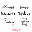 © NARANAT STUDIO - Valentine's Calligraphy set isolated on white background in valentines day