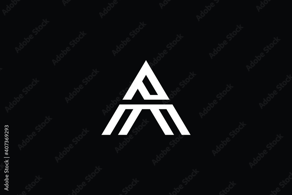 AP logo letter design on luxury background. PA logo monogram initials letter concept. AP icon logo design. PA elegant and Professional letter icon design on black background. AP PA - obrazy, fototapety, plakaty 