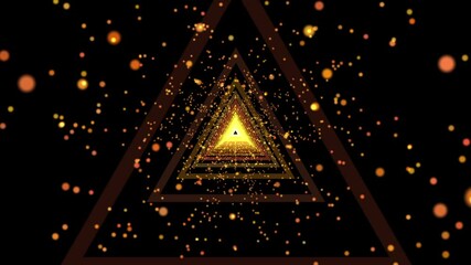 Wall Mural - isolated black background. an abstract tunnel of displacement in the universe. the speed of digital 