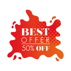 Canvas Print - best offer in splash vector design