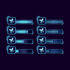 Wall Mural - set of gui fantasy rpg blade sword progress bar for game ui asset elements vector illustration