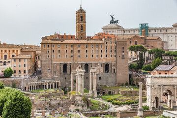 Wall Mural - The Tabularium,  the official records office of ancient Rome and housed the offices of many city officials. situated within the Roman Forum.