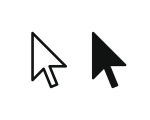 Wall Mural - cursor vector icon. mouse arrow symbol. pointer sign. select click arrowhead. application and web in