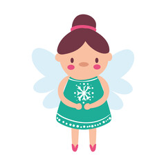 Wall Mural - cute fairy godmother isolated icon