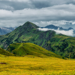 Aufkleber - Wonderful picturesque Scene. Scenic image of mountains landscape in the Dolomites Alps.