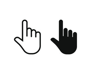 Wall Mural - click hand vector icon. pointing finger sign. cursor pointer symbol. web and application interface i
