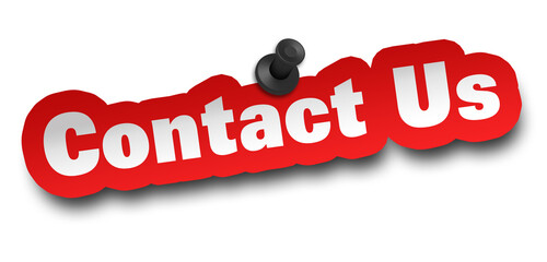 Sticker - contact concept 3d illustration isolated