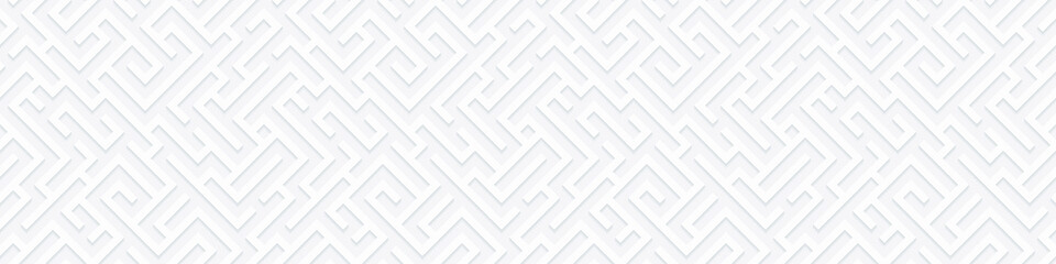 Vector geometric seamless illustration with maze. Infinity background with labyrinth. Banner for your design.