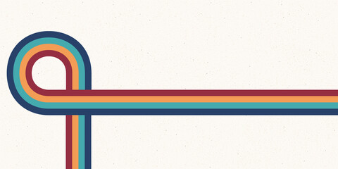 Wall Mural - abstract simple retro style 70s, 1970, retro lines on grunge background