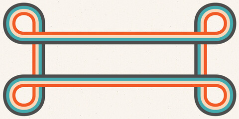 Wall Mural - retro style banner 70s, 1970, abstract simple retro lines on grunge background