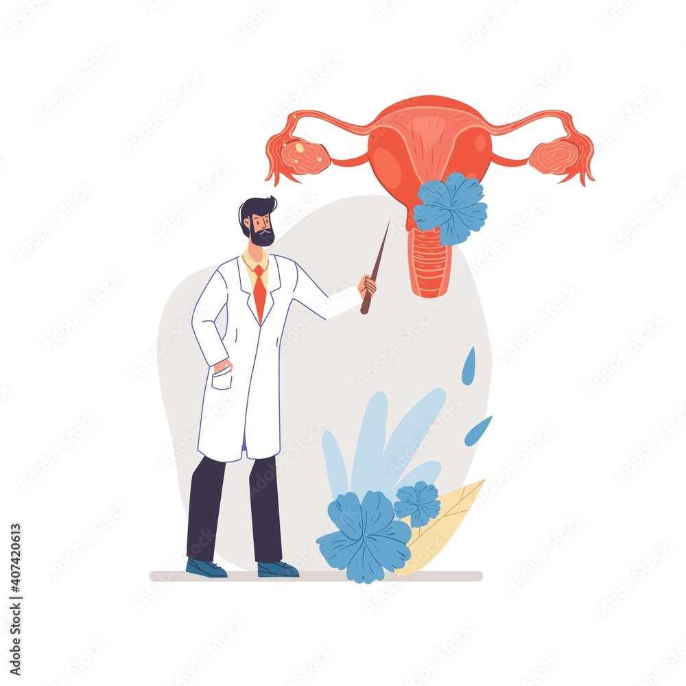 Cartoon flat doctor characters in uniforms,lab coats with medical ...