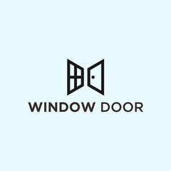 Wall Mural - abstract door logo. window icon