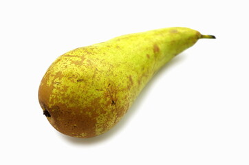 Fresh pear fruit isolated on the white background. Healthy lifestyle, food and diet concept. 