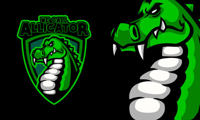 Wall Mural - angry alligator sports logo mascot vector illustration