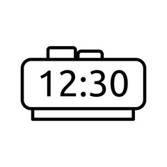 Canvas Print - digital watch clock line style icon