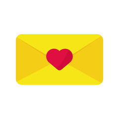 Poster - heart love in envelope valentines day icon