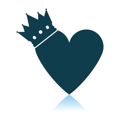 Poster - Valentine Heart Crown Icon