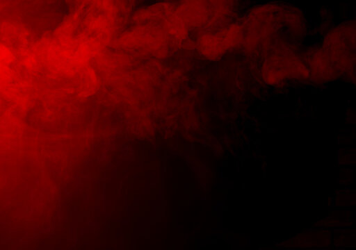 Fototapete - Red smoke texture on black background