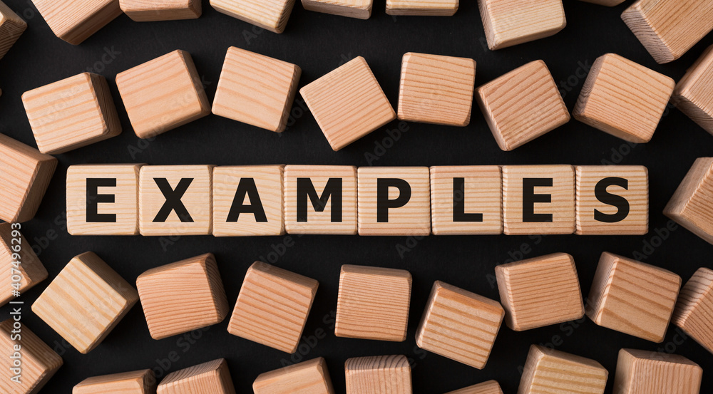 Example Word Example Word EXAMPLES made with wood building blocks Stock Photo | Adobe Stock