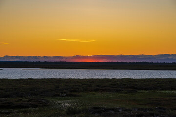 Sticker - sunset over the river