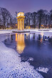 © marcin jucha - Illuminated Monument of Polish Hungarian Hero Josef Bem in City Park in Tarnow,Poland