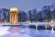 © marcin jucha - Jozef Bem Monument in City Park in Poland at Beautiful Winter Snow Time