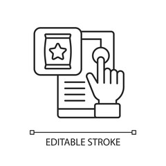 Poster - Customer behavior linear icon. Study of individuals and organizations and how they select. Thin line customizable illustration. Contour symbol. Vector isolated outline drawing. Editable stroke