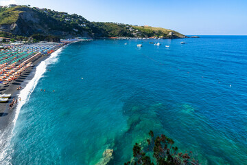 Wall Mural - Clear blue sea water at Marinella beach at San Nicola Arcella, Calabria, Italy