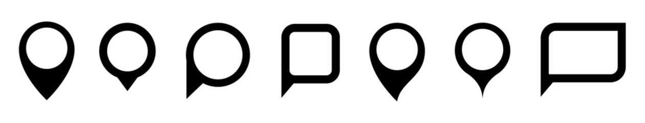 Wall Mural - location pin icon. set of location icons. modern map markers. maps pin. location map icon. set pin m