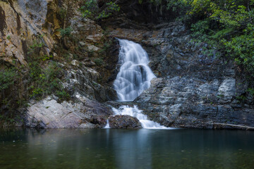 Poster - waterfall in the mountains