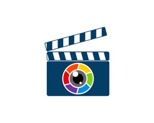 Sticker - Reel film with rainbow lens camera inside