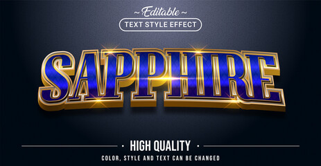 editable text style effect - sapphire text style theme.