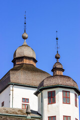 Canvas Print - Castle towers with wood shingles roofs