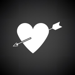 Sticker - Pierced Heart By Arrow Icon