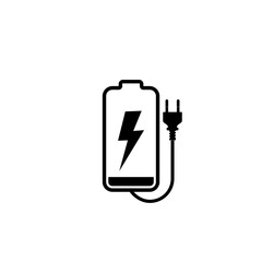 Sticker - Low battery charger icon for web design isolated on white background