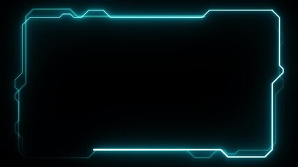 Wall Mural - futuristic sci-fi interface neon background