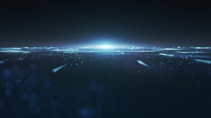 Wall Mural - abstract technology big data fx with lens background loop/ 4k animation of an abstract fractal backg