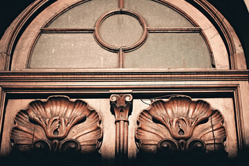 Wall Mural - Old wooden door detail 