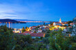 Zadar archipelago. Town of Kali on Ugljan island evening view,