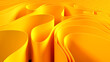 canvas print picture - Abstract folded paper effect. Bright colorful yellow background. Maze made of paper. 3d rendering