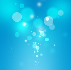 Wall Mural - Abstract of blue-bokeh light background