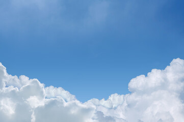 Wall Mural - clouds layer with blue sky background