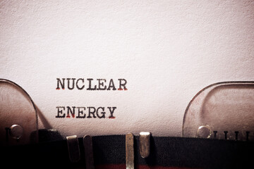 Wall Mural - Nuclear energy text