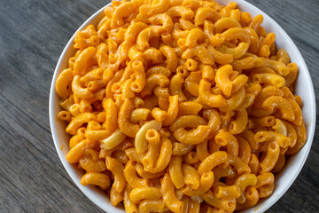 Sticker - Bowl of macaroni and cheese top down flat lay