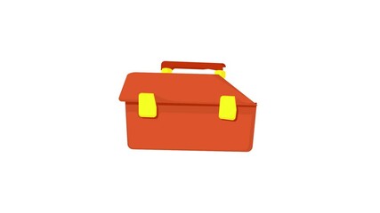 Wall Mural - Briefcase icon animation best object on white background