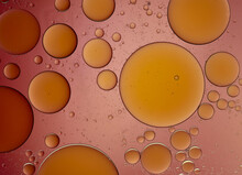 Abstract Background Of Orange Water Droplets