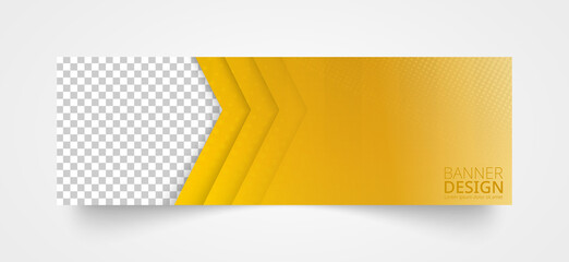 Wall Mural - Template of vector horizontal web banner with place for your image.