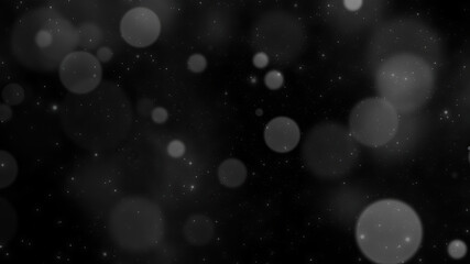 Wall Mural - Abstract bokeh lights with black background.